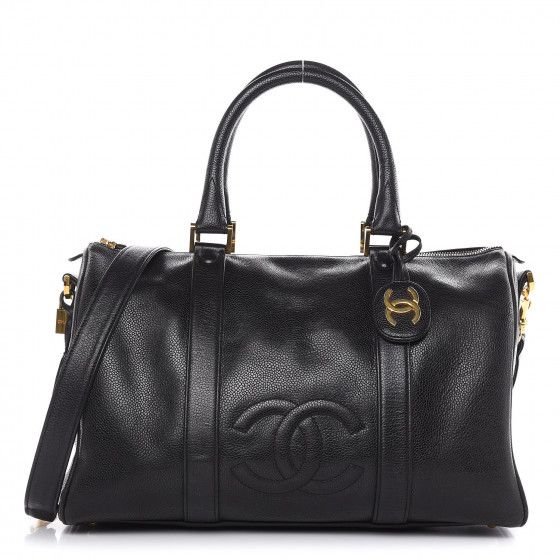 CHANEL Caviar Timeless CC Duffel Bag Black | FASHIONPHILE | Fashionphile