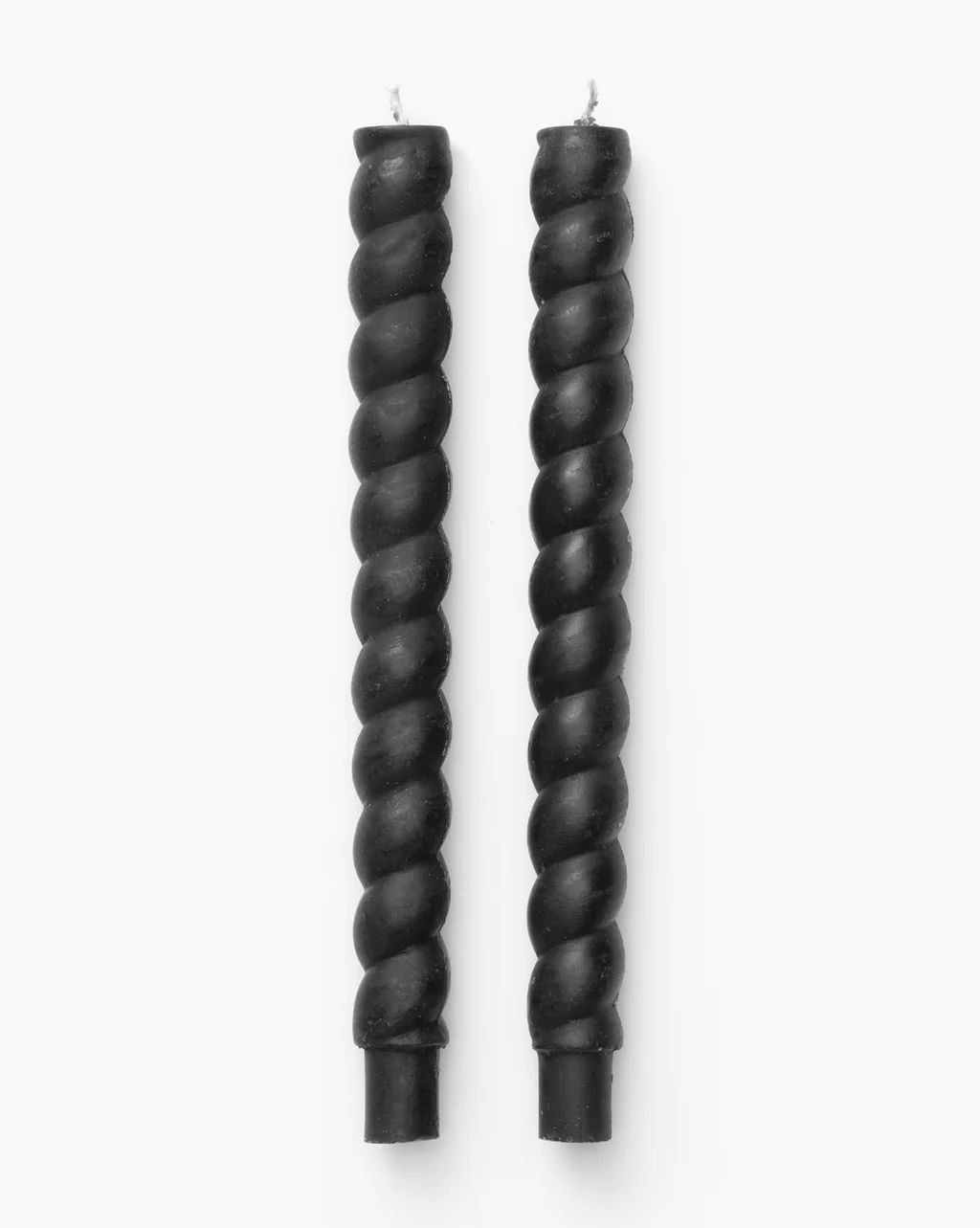 Black Twisted Taper Candles (Set of 2) | McGee & Co.
