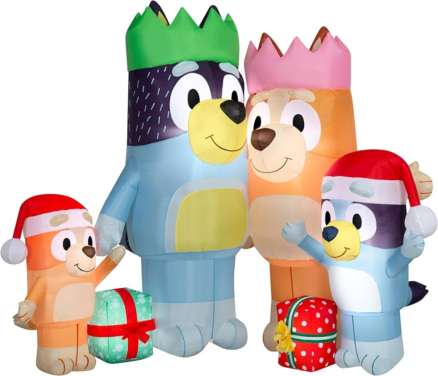 Gemmy Christmas Inflatable Bluey and Family Scene, 6 ft Tall, Multi | Amazon (US)