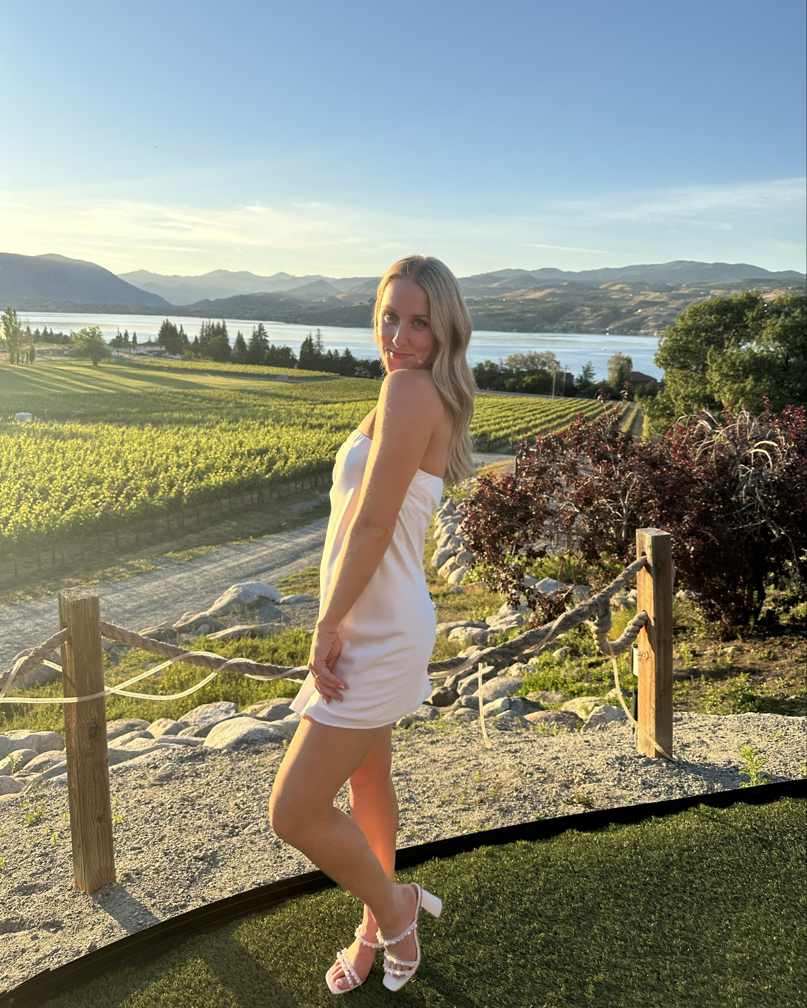 wore this mini strapless satin dress from Show Me Your Mumu for our dinner out & it was so fun! Loved the simplicity of the dress but also how the satin elevated the dress a bit! So fun to have for a night out! 
Paired the outfit with pearl hoops & a pearl chain necklace & a cute heel from target (& a white purse that wasn’t pictured)!

#LTKWedding #LTKParties #LTKTravel