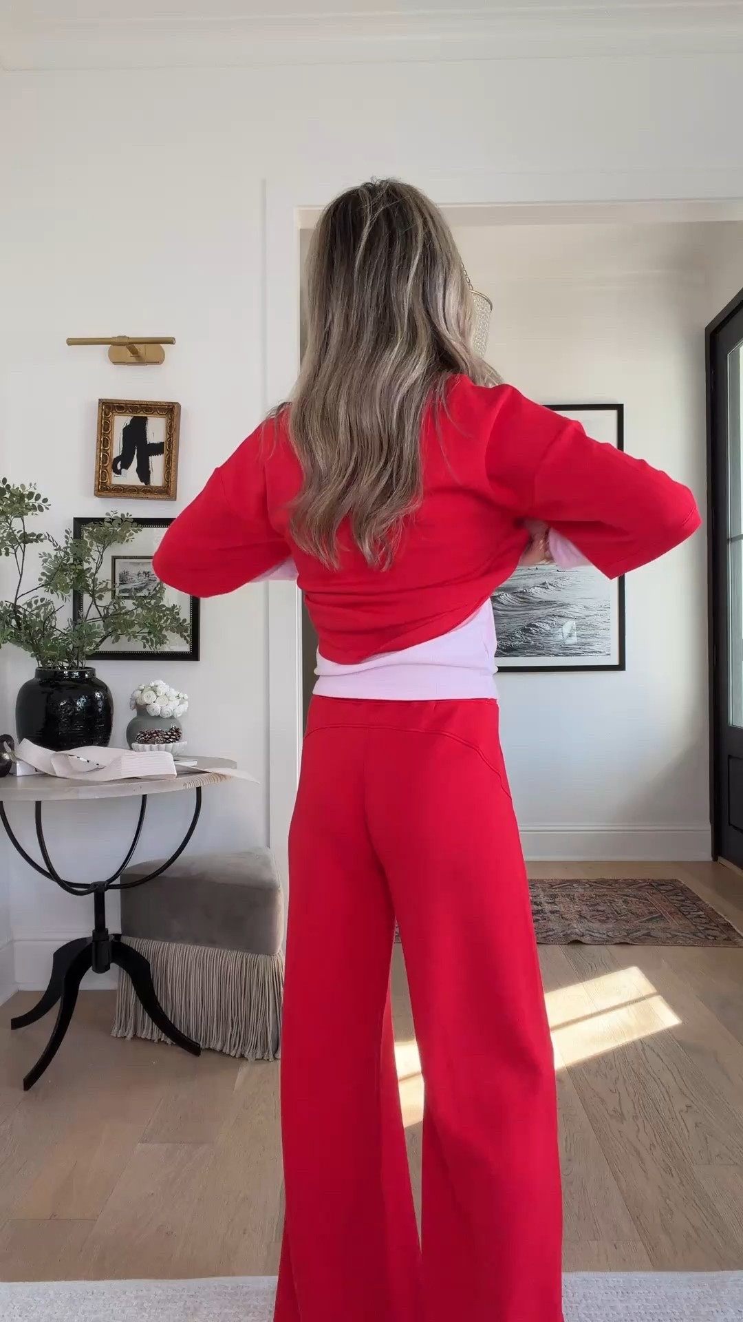 I’m 5’6” soft pink top on sale now. 
Spanx code fashionedlifexspanx for new customers. 
AirEssentials top size S, bottom reg length. 
-Pink Aritiza top on sale, under $31. I wear a M… I have been layering with this soft tee so much! Several colors! 
-vest XS 

#LTKootd #LTKOver40 #LTKgrwm