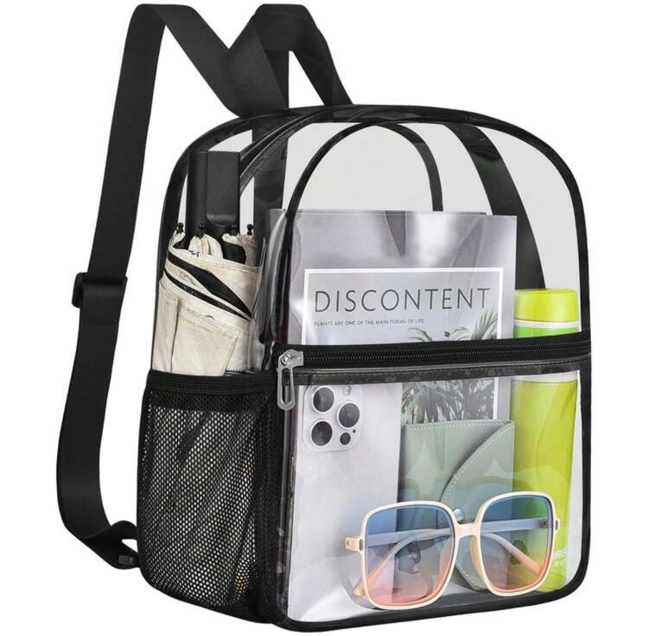 Clear Backpack Stadium Approved
12*12*6 With Reinforced And Wider Shoulder Straps, Small Clear Bag For Schools, Concerts, Work, Festivals And Sporting Events