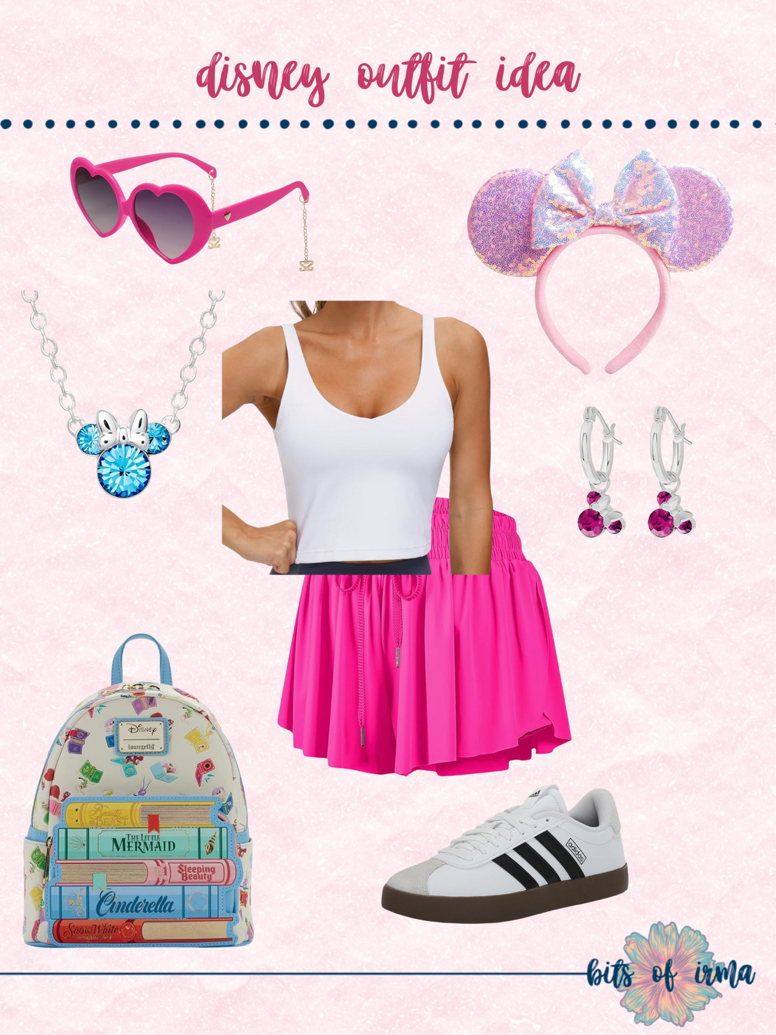 

Disney theme park outfit ideas | Cute Disney outfits | Women's Disney style | Disney parks fashion guide | Disneybound outfit inspiration | Disney Princess themed backpack | Casual Disney trip attire | Disney-themed accessories | Pink Disney outfit | Mickey Mouse ears for adults | Trendy Disney park looks | Disney vacation clothing ideas | Minnie Mouse inspired outfits | Summer Disney outfit | Disney Park essentials