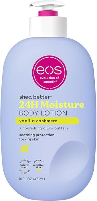 eos Shea Better Body Lotion Vanilla Cashmere, 24-Hour Moisture Skin Care, Lightweight & Non-Greas... | Amazon (US)