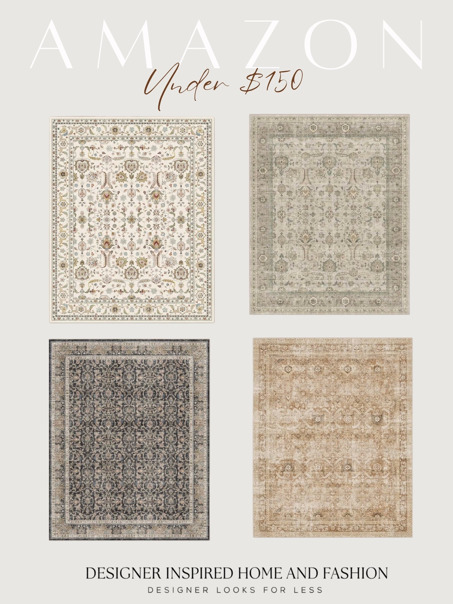 Amazon neutral area rugs under $150

#LTKHome #LTKSaleAlert