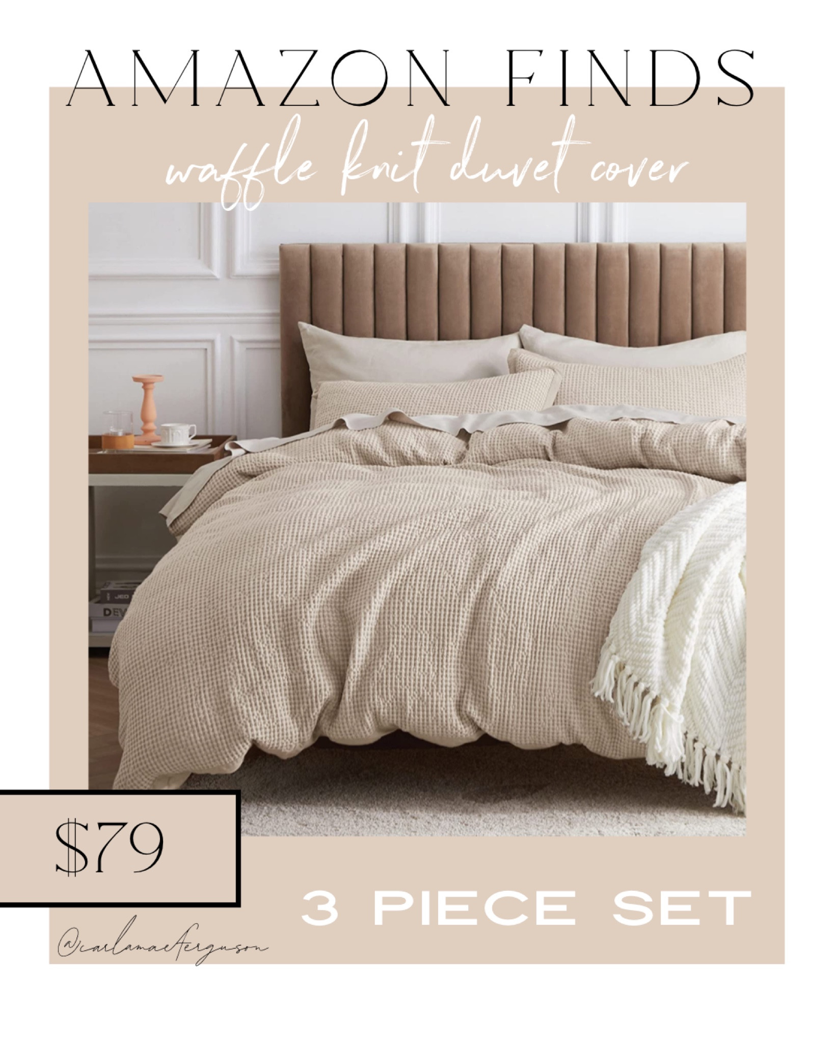 The most beautiful waffle knit duvet cover from Amazon. I ordered the color BEIGE in the king size. It comes with two pillow shams and the duvet. Super good quality!

Amazon home, Amazon bedding, neutral bedding, waffle knit blanket, waffle knit comforter, Amazon finds, spring home refresh 

#LTKstyletip #LTKhome #LTKunder100