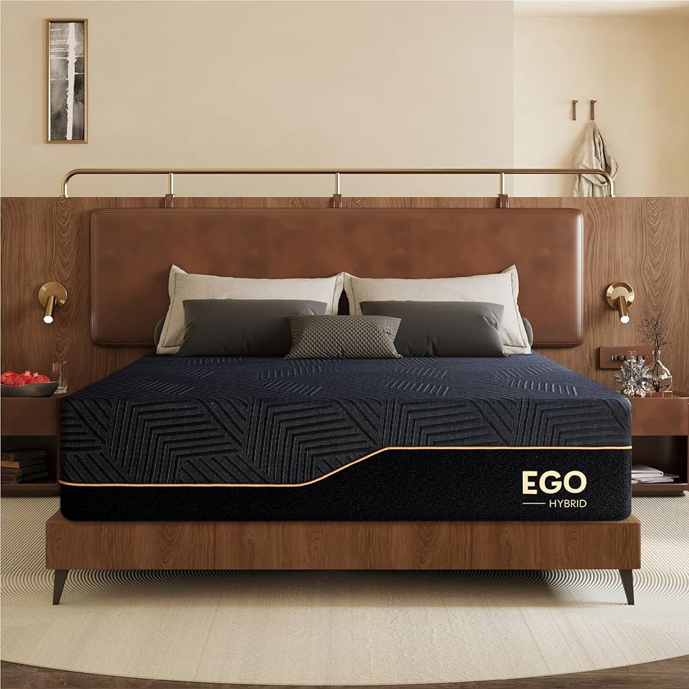 King 14 Inch Hybrid Memory Foam Mattress in a Box, Cooling Knit Fabric Cover, Made in USA, CertiP... | Amazon (US)