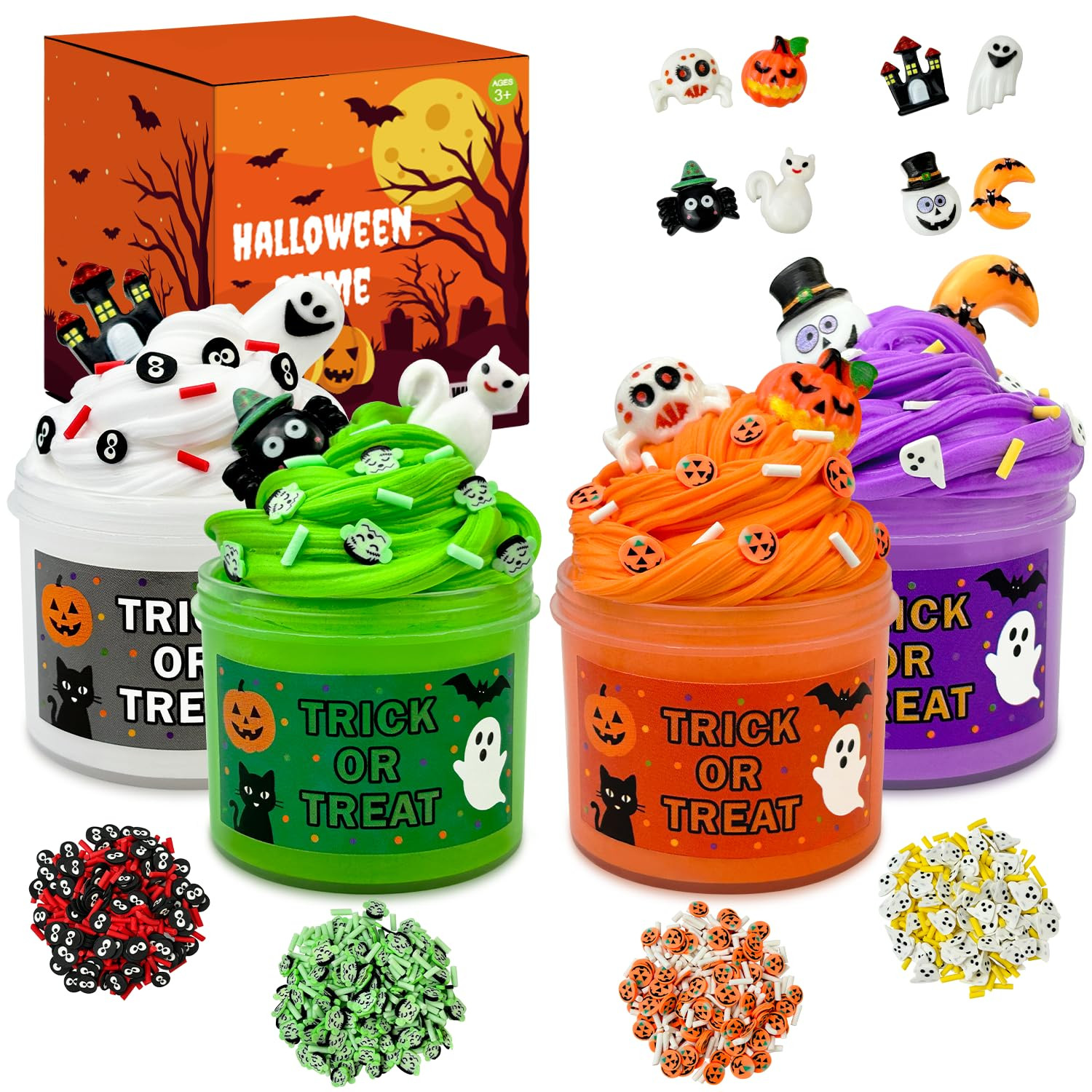 Halloween Slime Party Favors Supplies for Toddlers 8 PCS,Boo Basket Goody Gift Bag Stuffers for K... | Amazon (US)