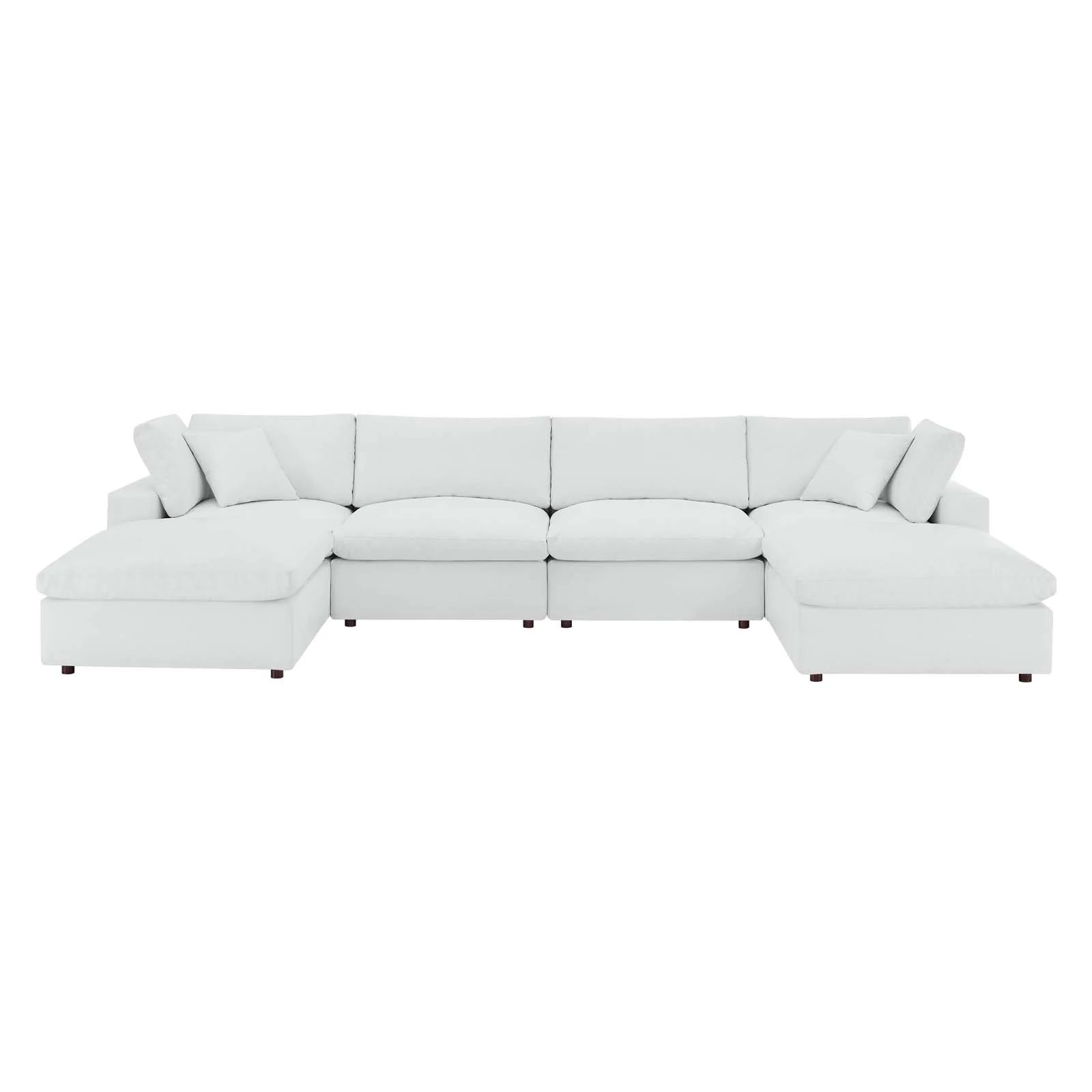 Sectional Sofa Set, Faux Vegan Leather, White, Modern Contemporary Urban Design, Living Lounge Ro... | Walmart (US)