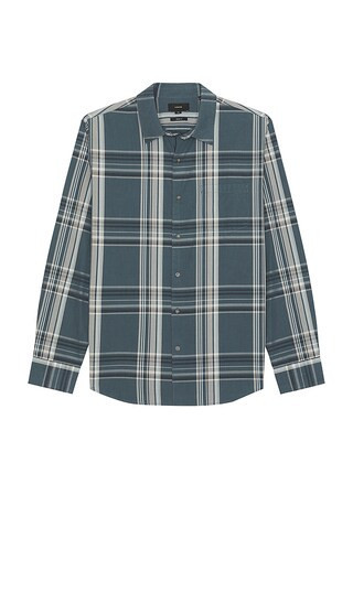 Vince Lorimer Plaid French Placket Shirt in Blue. Taglia M. Also in L, S, XL/1X. | Revolve Clothing (Global)