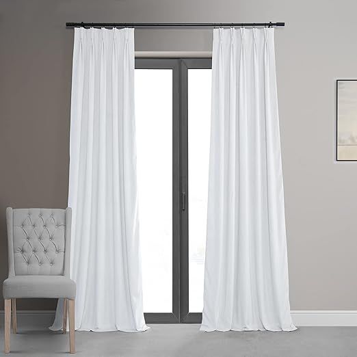 HPD Half Price Drapes Velvet Blackout Curtains/Drapes - 108 Inches Long 1 Panel Blackout Curtain ... | Amazon (US)