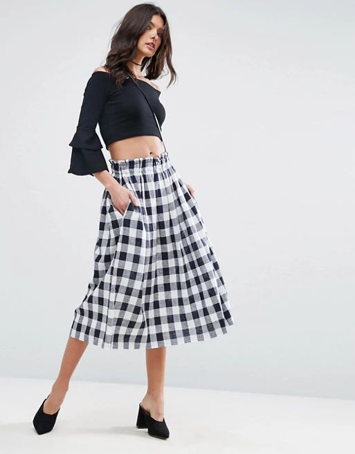 ASOS Linen Prom Skirt | ASOS US
