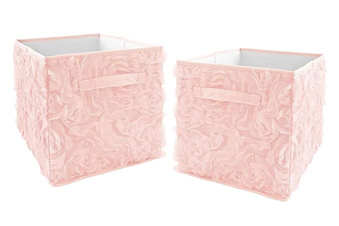 Sweet Jojo Designs Pink Floral Rose Foldable Fabric Storage Cube Bins Boxes Organizer Toys Kids B... | Amazon (US)