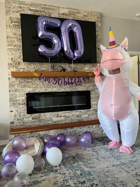 Yesterday was my MIL’s 50th birthday! We surprised her by decorating the house & having her BFF visit - dressed in a blow up unicorn suit 🤣 so much fun! 



party supplies, birthday, 50th party

#LTKfamily #LTKunder50 #LTKhome