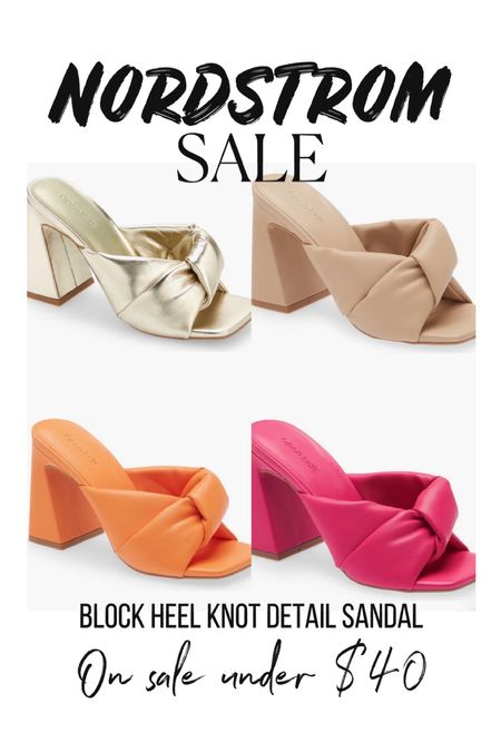 Nordstrom sale: block heel tie knot sandals under $40

#LTKshoecrush #LTKunder50 #LTKsalealert