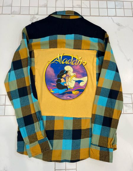 Aladdin Plaid Flannel, Disney Flannel, Disney Jacket, Walt Disney World Jacket, Jasmine and Aladdin, Custom Disney Flannel

#LTKfindsunder50 #LTKfindsunder100 #LTKtravel