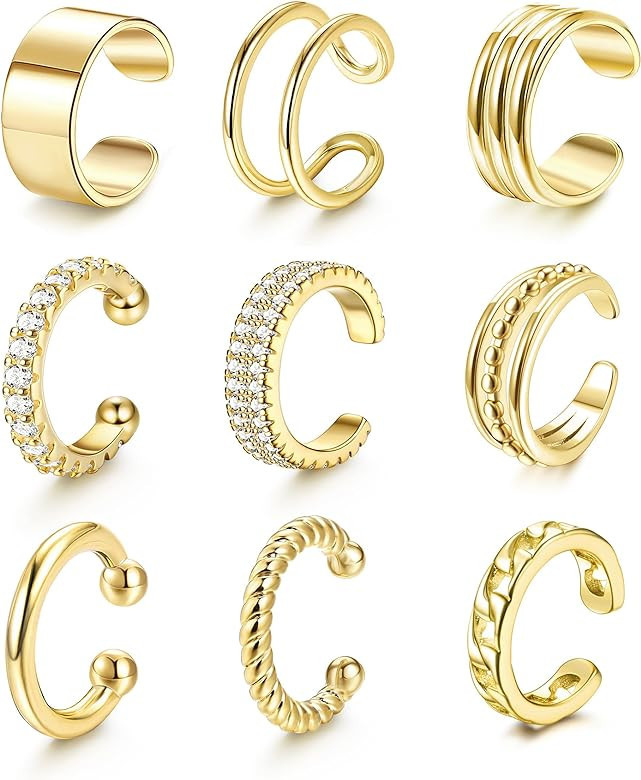 LOLIAS 𝐄𝐚𝐫 𝐂𝐮𝐟𝐟 𝐄𝐚𝐫𝐫𝐢𝐧𝐠𝐬 for Women Non piercing Gold... | Amazon (US)