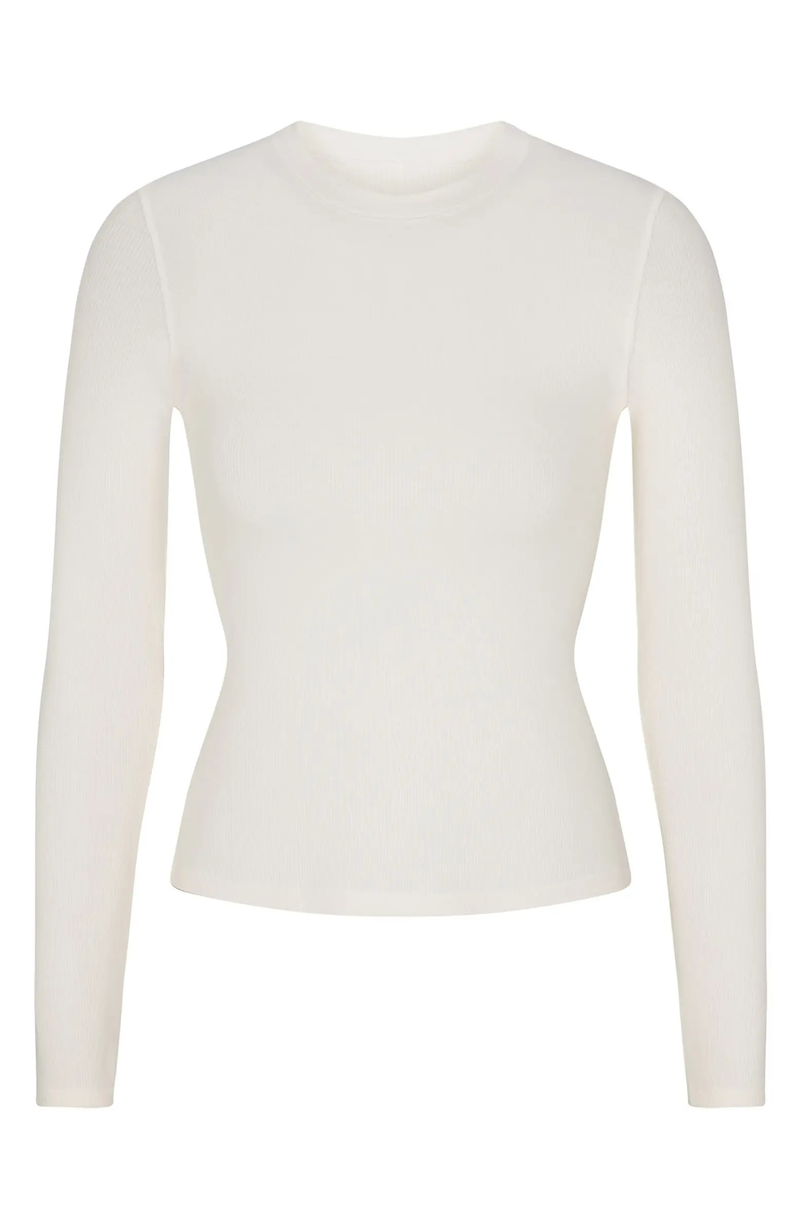 Stretch Cotton Rib Long Sleeve T-Shirt | Nordstrom