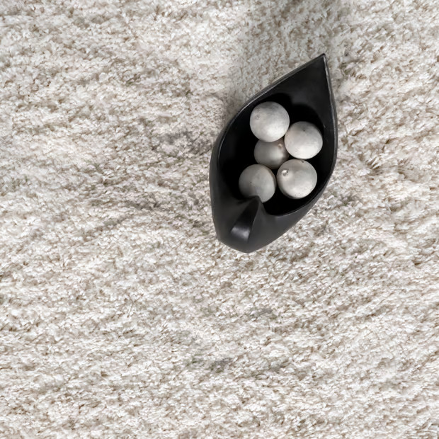 Off White Plush Solid Shaggy Area Rug | Rugs USA