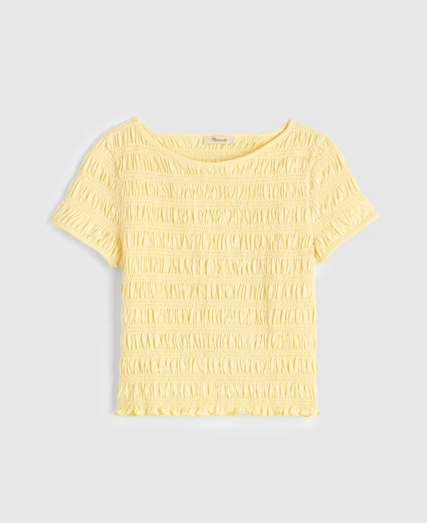 Smocked Short-Sleeve Top | Madewell