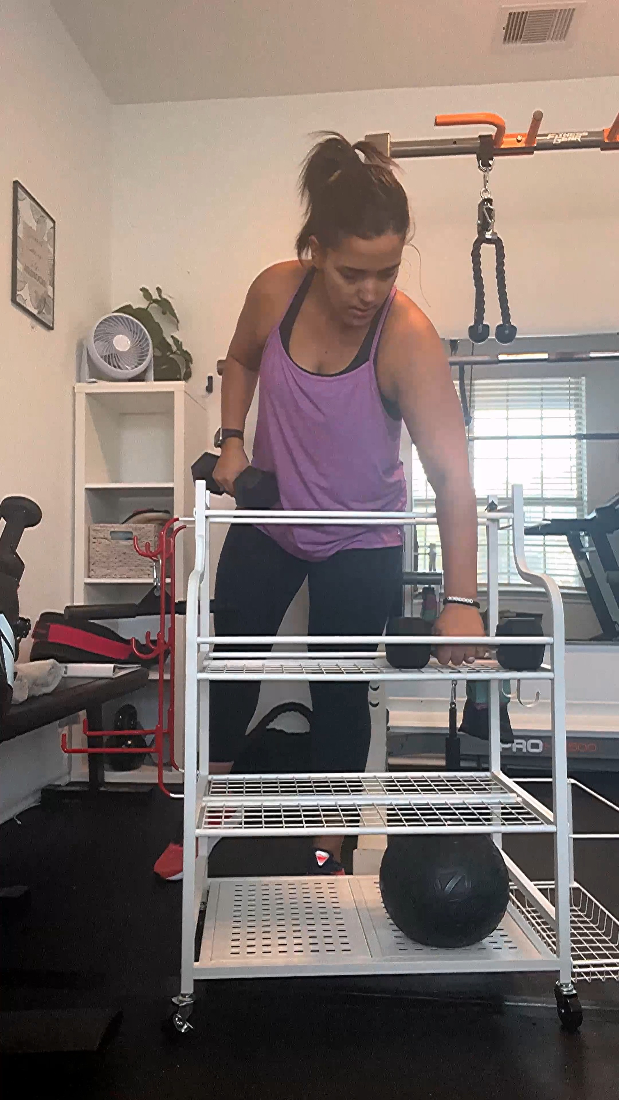 Organizing all of my gym equipment on my new cart! ⭐️🫶🏼

#LTKhome