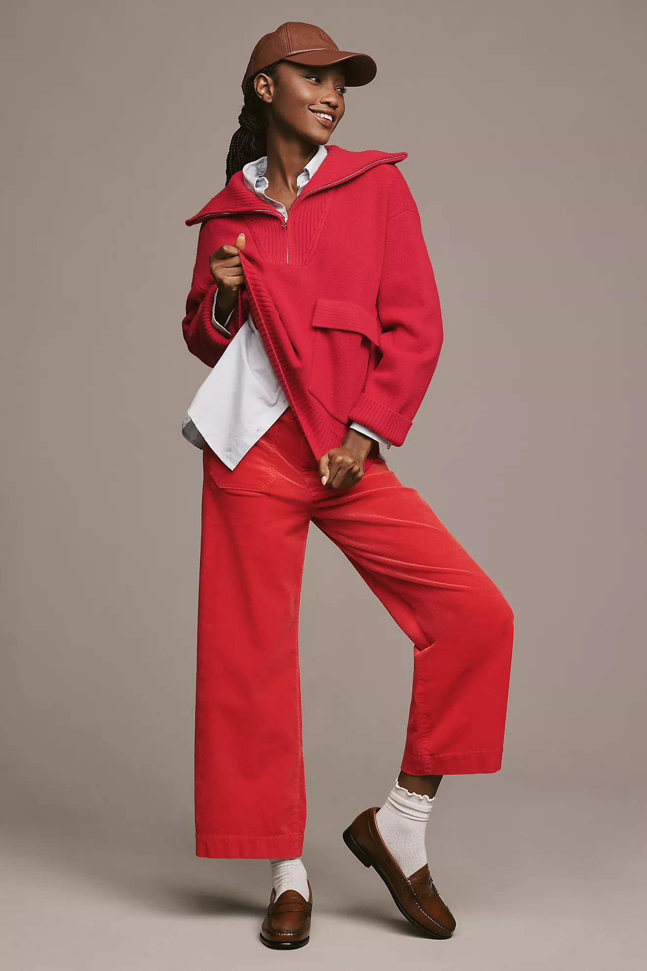 English Factory Half-Zip Pullover Sweater | Anthropologie (US)