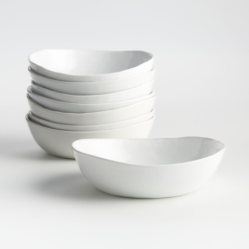 Set of 8 Mercer 8" Low Bowls + Reviews | Crate and Barrel | Crate & Barrel