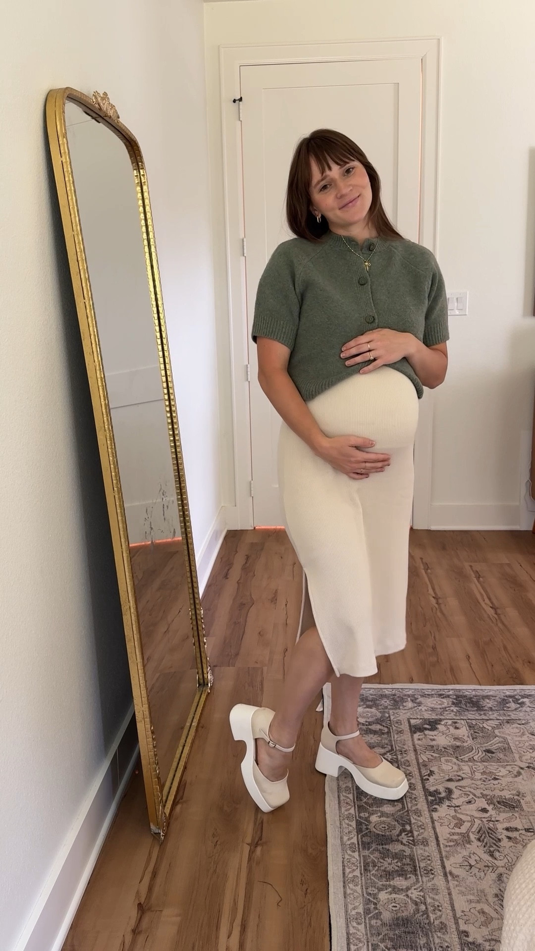 31 weeks pregnant church OOTD 🤰🏻 short sleeve cardigan is perfect for wanting to dress like it’s fall even though it’s still hot outside lol

#LTKSeasonal #LTKStyleTip #LTKBump