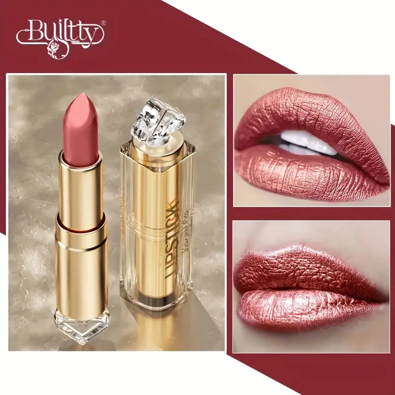 Glitter Lipstick Pearly Finish Matte Color Long Lasting - Temu | Temu Affiliate Program