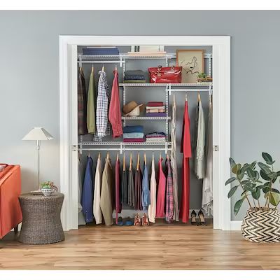 ClosetMaid ShelfTrack 4-ft to 6-ft x 12-in White Wire Closet Kit Lowes.com | Lowe's