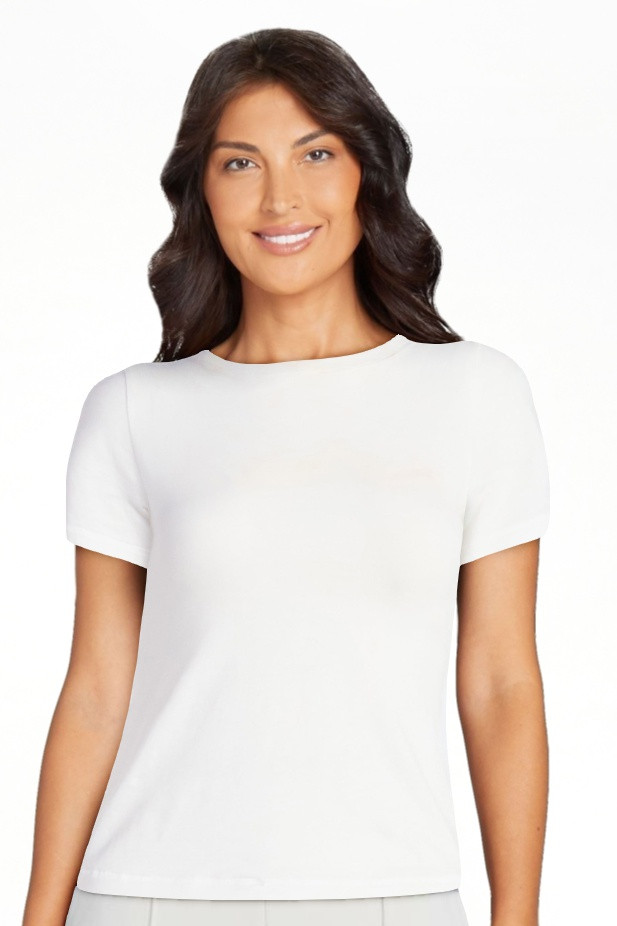 Scoop Women’s Stretch Cotton Blend Baby Tee with Short Sleeves, XS-XXL | Walmart (US)