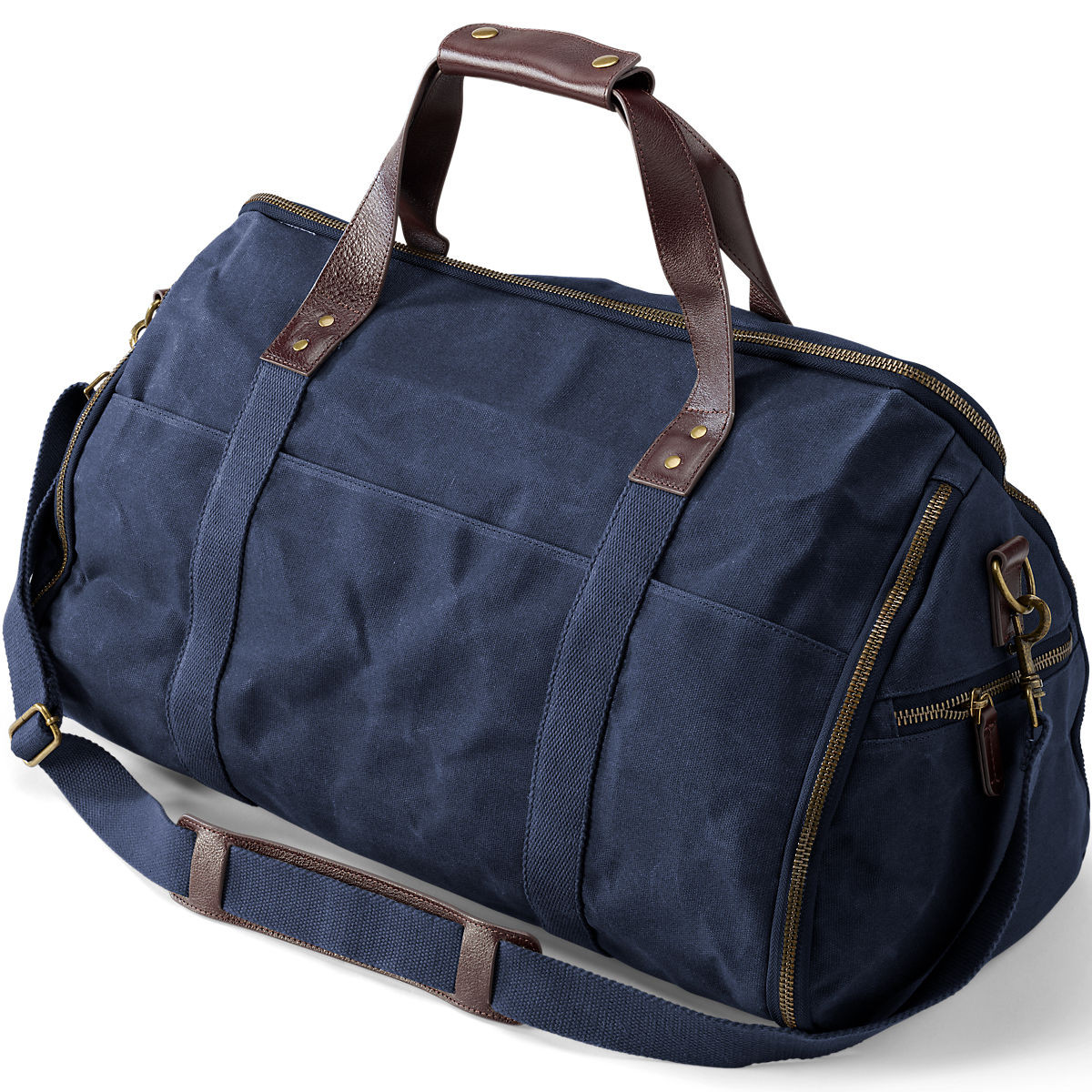Waxed Canvas Convertible Garment Duffle | Lands' End (US)