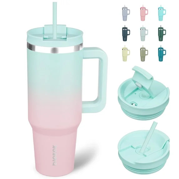 BJPKPK Tumbler With Handle And Straw 40oz Insulated Tumbler Cups With Lid Stainless Steel Travel ... | Walmart (US)