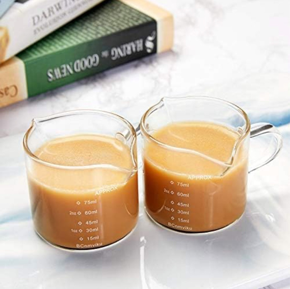  2 Pack Double Spouts Measuring Triple Pitcher Milk Cup 75ML Espresso Shot Glasses Parts Clear Glass

#LTKFind #LTKhome