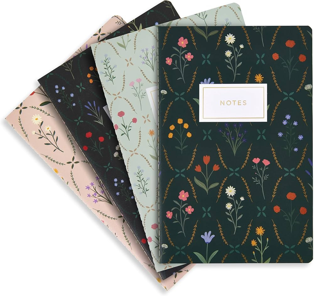 ZICOTO Aesthetic Journal Notebook Set of 4 For Women - Cute College Ruled A5 Journaling Notebooks... | Amazon (US)