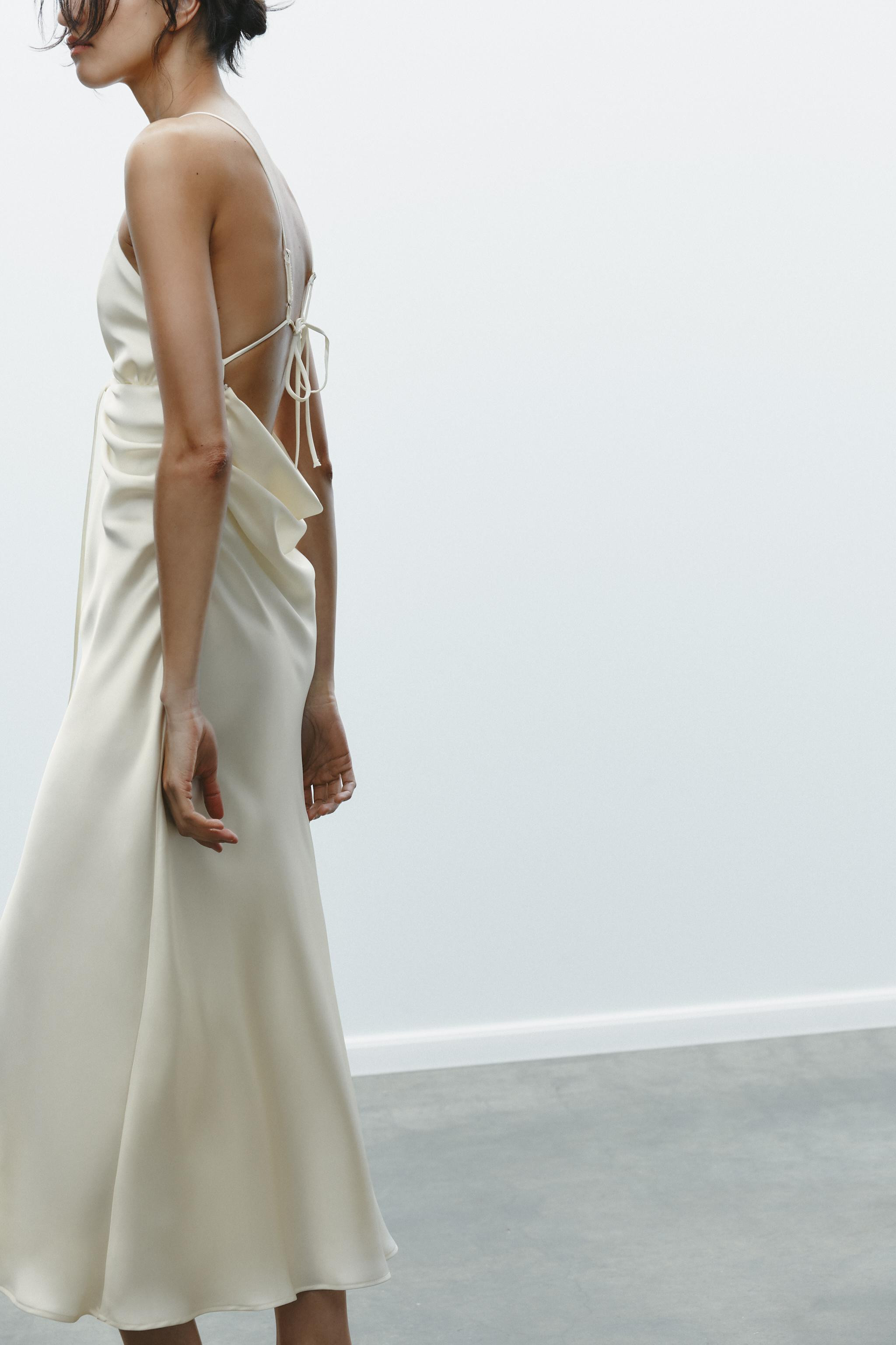 SATIN DRESS WITH CUT-OUT DETAIL | Zara UK