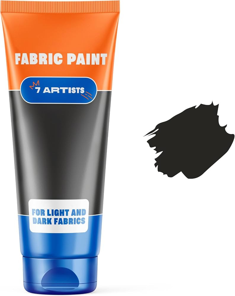 Black Fabric Paint 2 fl. oz Tube \u2013 Permanent Fabric Paint Black for Clothes | Textile Clothi... | Amazon (US)