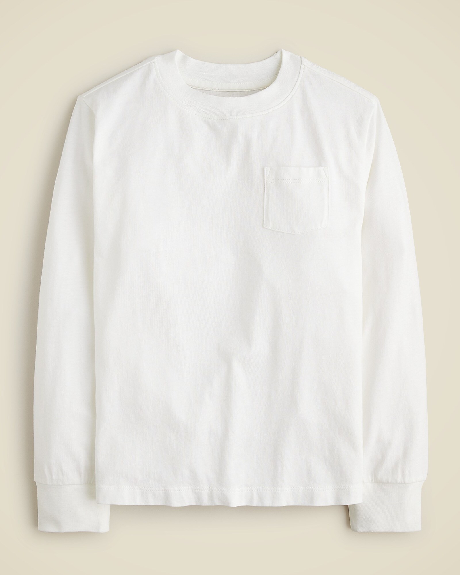 Kids' long-sleeve garment-dyed pocket T-shirt in broken-in-jersey | J. Crew US