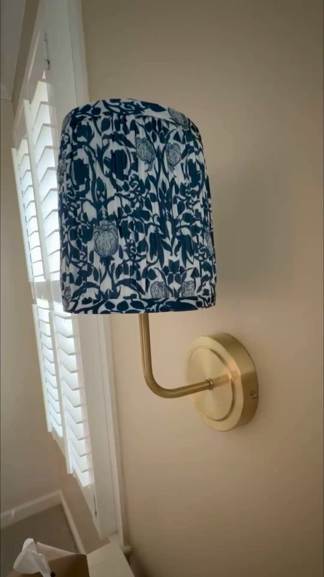 I spotted my wireless sconces at TJ Maxx! The blue and white pleated shades are everything. Remote operated🙌

#LTKHome