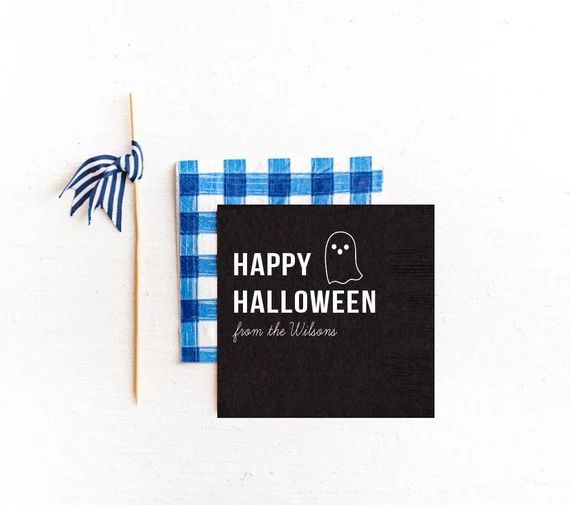 Happy halloween napkins Happy Halloween guest towels | Etsy | Etsy (US)