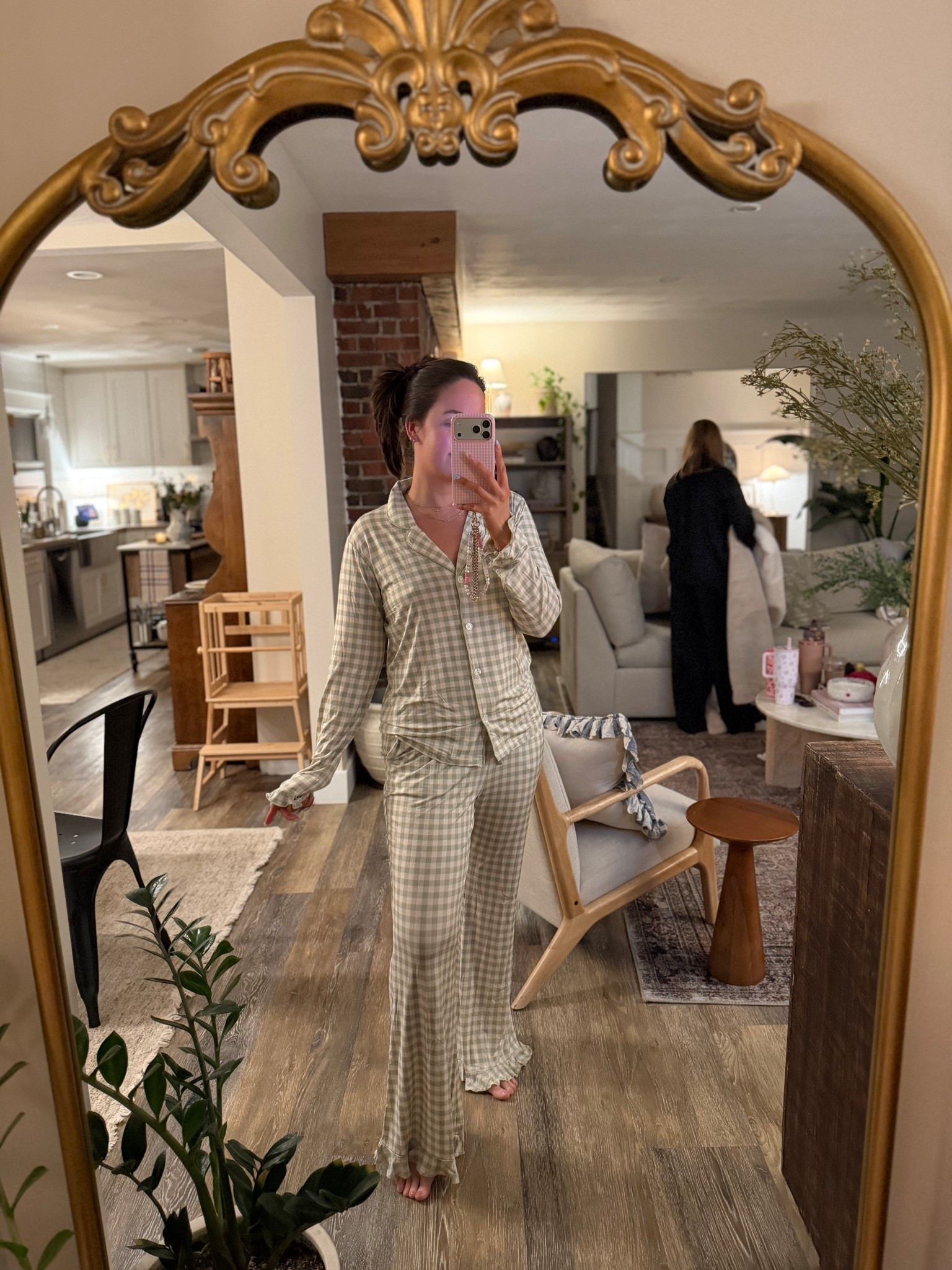 My green gingham pajamas are almost sold out 🤍these match my kiddos goose pajamas for Easter! Love the subtle green for year round honestly. And I live in pajamas over here! 

In a size medium, the ruffles are too cute!

Pajama set, In my jammers, green gingham, spring gingham, ruffled pajamas 

#LTKmomlife #LTKspringtrends