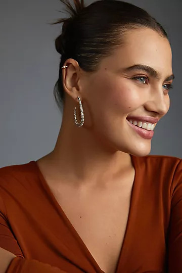 Pavé Hoop Earrings | Anthropologie (US)