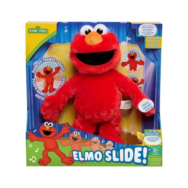 Sesame Street Elmo Slide Singing and Dancing 14-inch Plush, Kids Toys for Ages 2 up | Walmart (US)