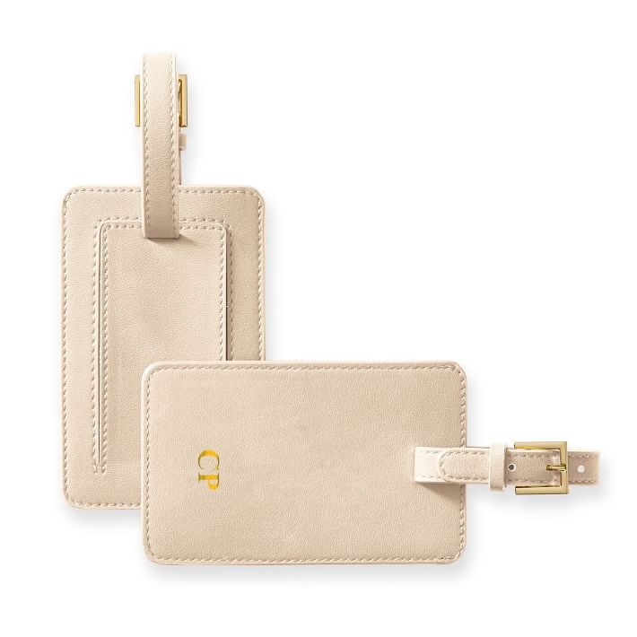 FILLMORE VEGAN LEATHER LUGGAGE TAG, FOIL DEBOSSED | Mark and Graham