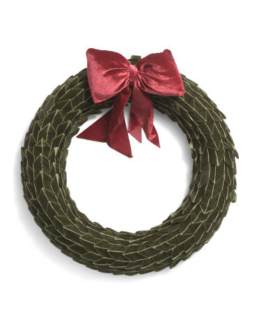 18in Fabric Wreath With Bow | Pillows & Decor | Marshalls | Marshalls