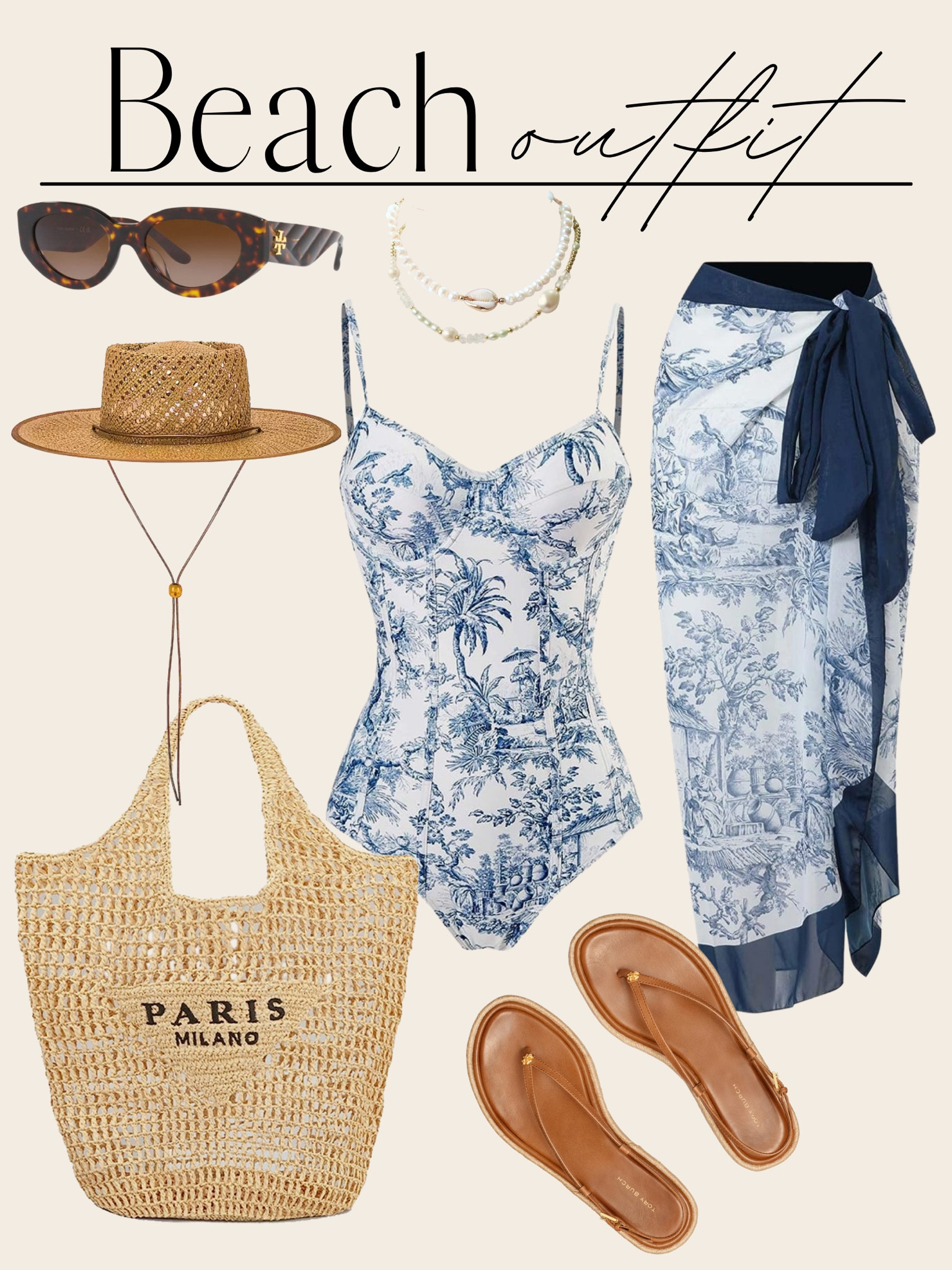 Beach outfit, Labor Day, Dior vibes, raffia bag, Tory Burch, straw hat, beach hat

#LTKunder50 #LTKswim #LTKtravel
