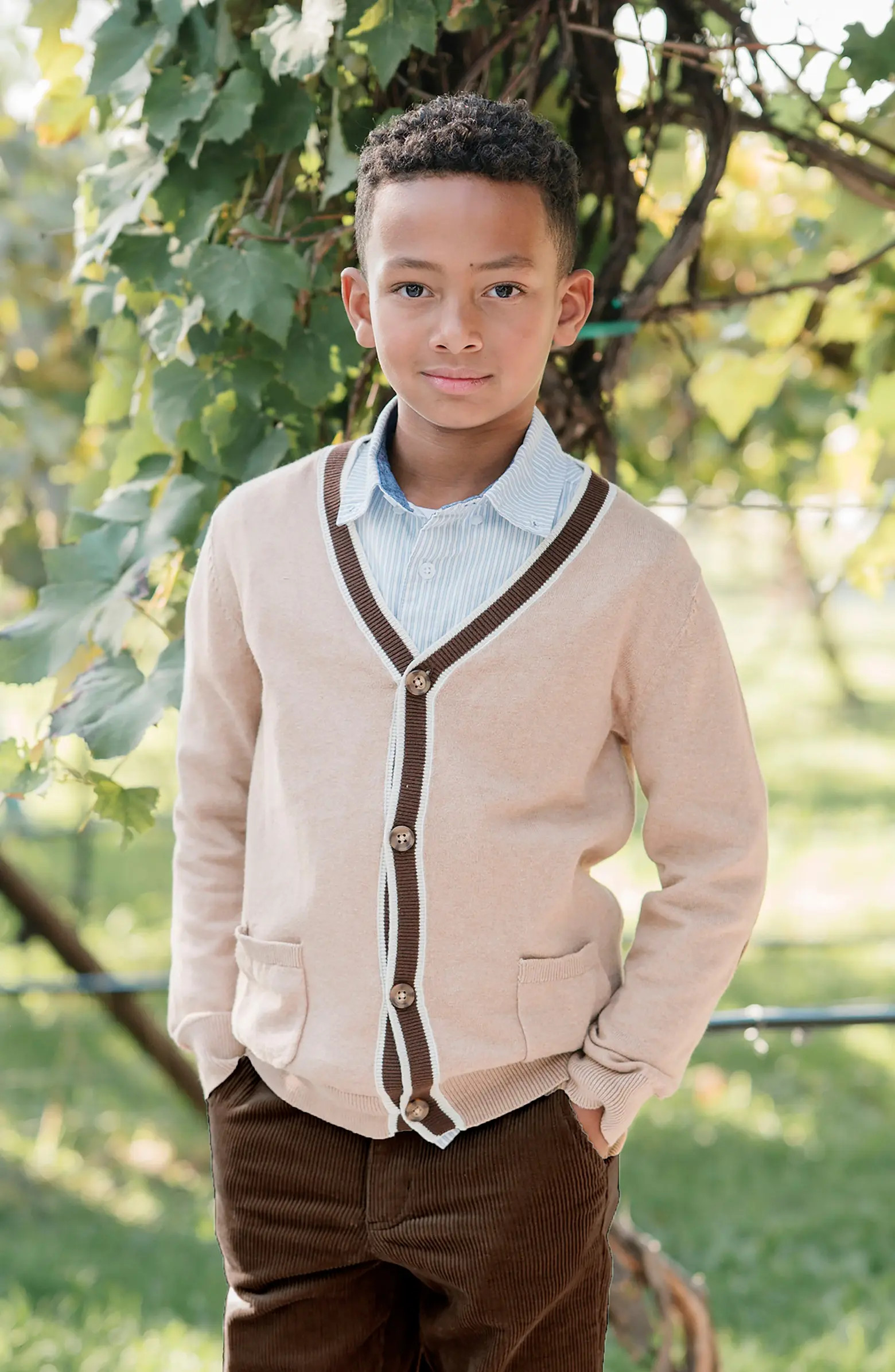 Hope & Henry Boys' Organic Tipped Cardigan with Elbow Patches, Kids | Nordstrom | Nordstrom