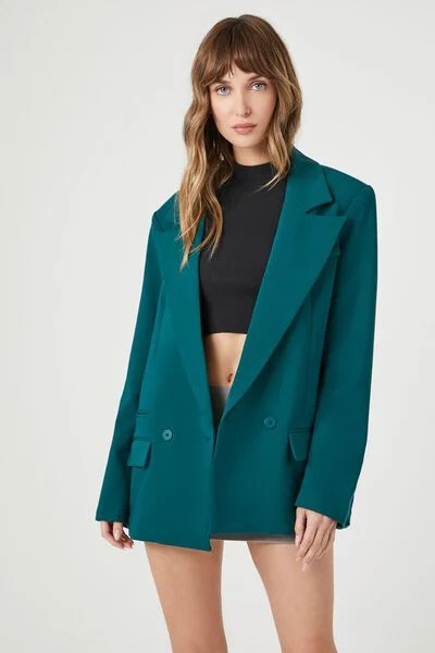 Oversized Double-Breasted Blazer | Forever 21 (US)
