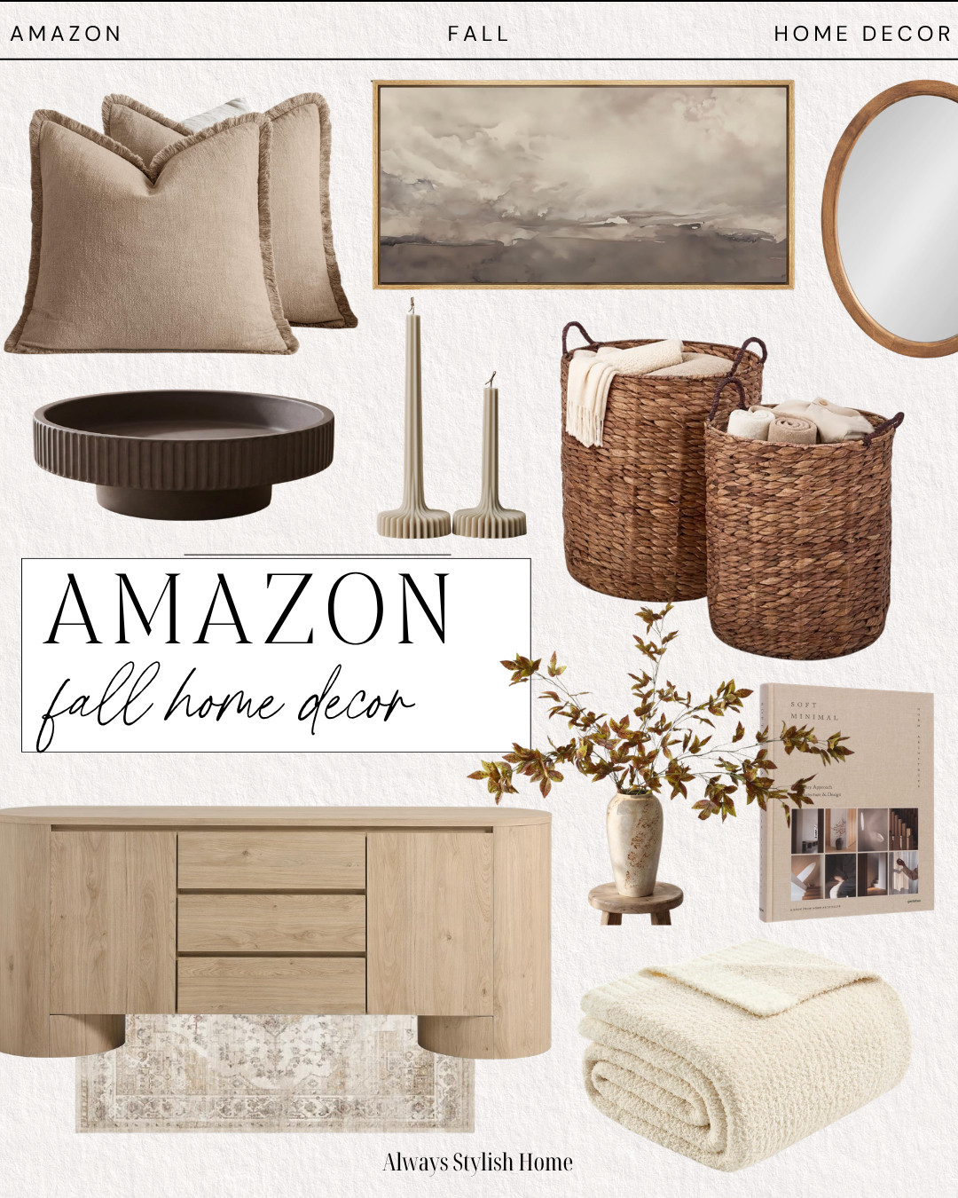 Cozy season starts here! Discover the latest Amazon Fall Home Decor new arrivals featuring affordable, designer-inspired finds to give your home a warm, elevated look for autumn. From neutral pumpkins, cozy throw blankets, ceramic vases, faux fall stems, candles, wood accents, coffee table decor, and seasonal pillows to modern organic home accessories, these Amazon finds make decorating for fall easy and budget-friendly. Follow for the best Amazon home finds, fall decorating ideas, trending home decor, cozy home inspiration, and weekly new arrivals. 

 #LTKSeasonal #LTKHome
