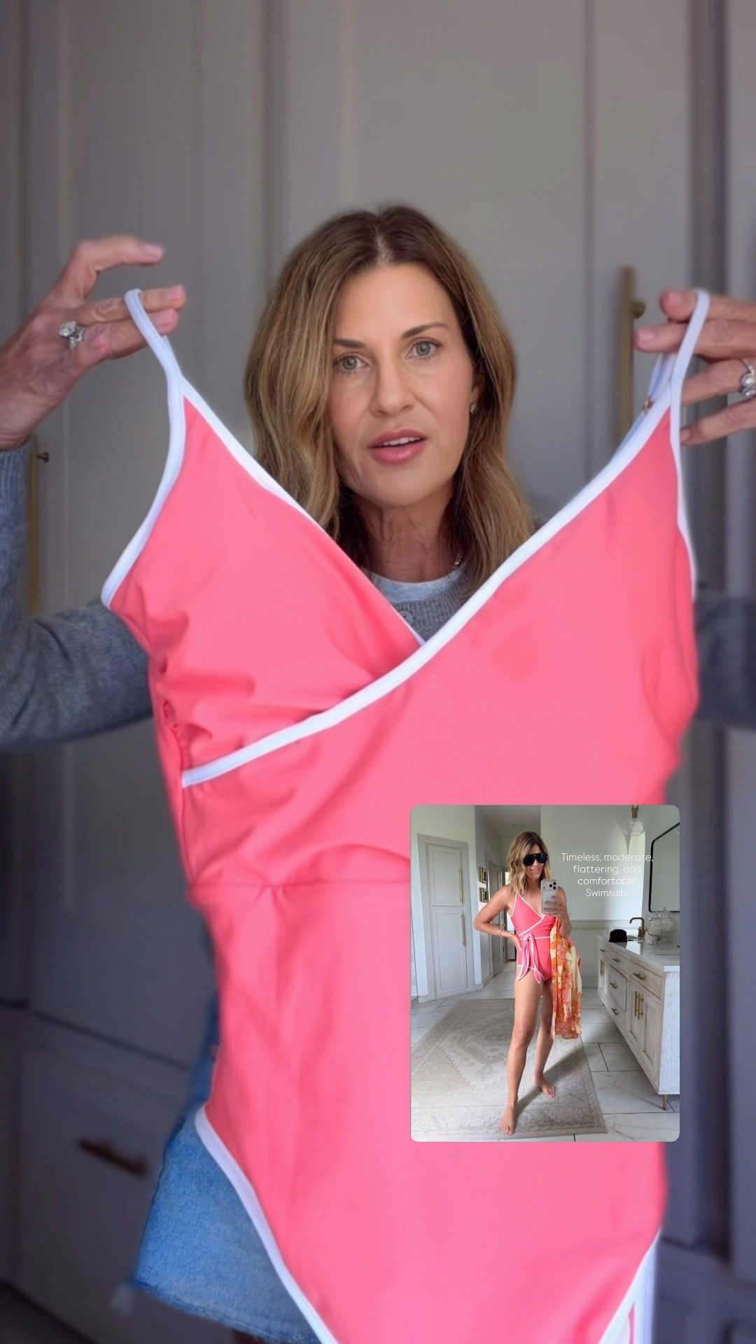 Timeless swimsuits in performance fabric. I sized up to an 8 and love the fit

#LTKOver40 #LTKSwim